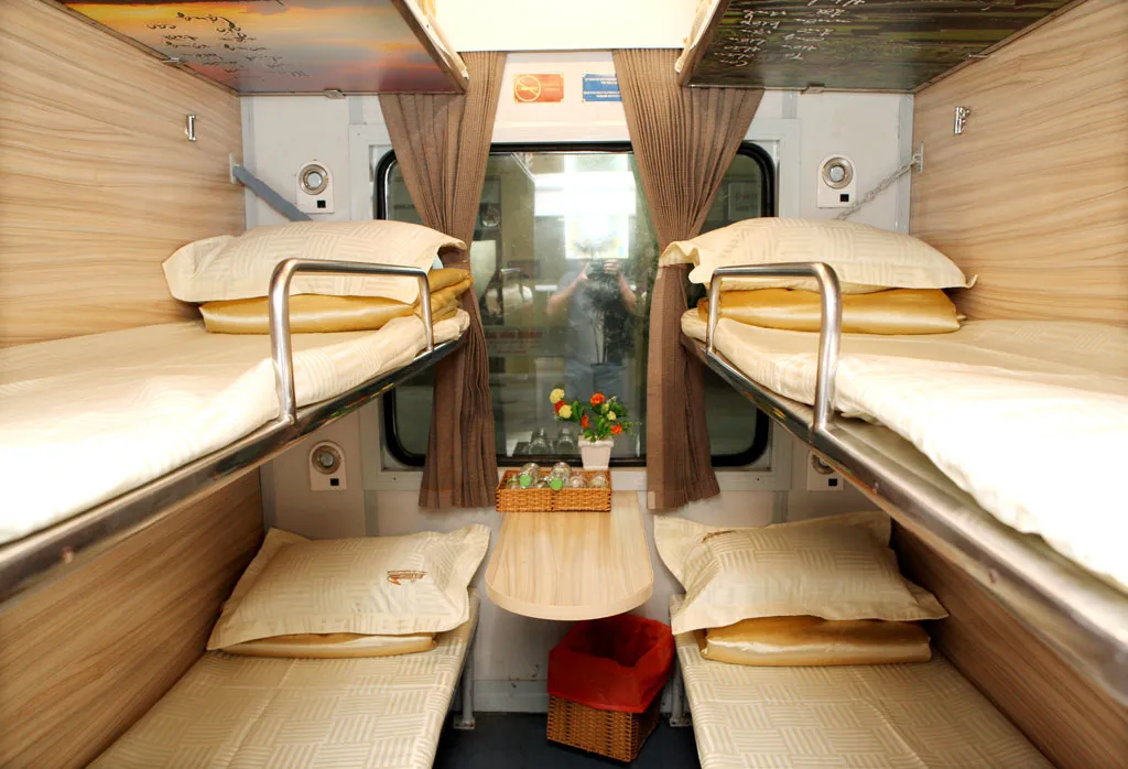 Night train interior
